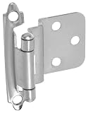 Stanley Home Designs BB8195 3/8-Inch Offset Standard Spring Cabinet Hinge, 2-Pack, Satin Nickel
