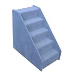 Wide Mini Pet Stairs 5-Step (Blue , 26 in. H x 16 in. W x 26 in. D )
