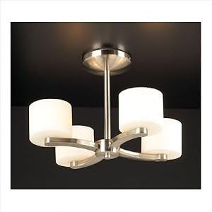De Lion Flush Mount in Satin Nickel by PLC Lighting
