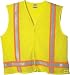 Dickie's VE200AY High Visibility Yellow ANSI Class 1 Tri-Color Safety Vest, Small/Medium