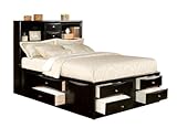 ACME Queen Size Storage Bed, Black Finish
