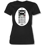 Sale EI PHONE -Damen T-Shirt Schwarz / Weiss Gr. L