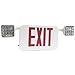 Morris 73467 LED Square Rotatable Head Combo Exit Emergency Light Remote Capable Red LED Black Housing