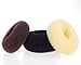 AJOY Hair Bun Maker Women Rings Donut Buns Doughnut Shaper Chignon Former, 3 Pieces 3 Colors 2-4inch, Large Medium and Small Size ...