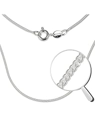 SilberDream curb chain Necklace 925 Sterling Silver Women necklace 27.6 inch (70cm) SDK20370