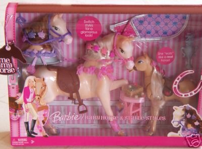 417vyGsc7JL Barbie Baby Horse & Stable Styles