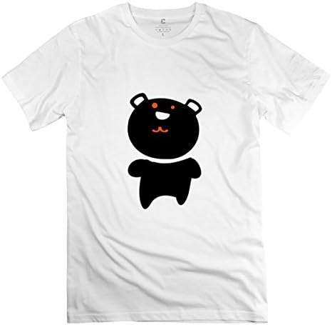 Wild Animal Black Bear White Men's Crew Neck T Shirts XL