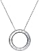 Crislu Baguette Stone Circle of Life Pendant with 16" Extender Chain (1.00 cttw)