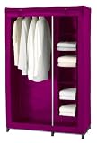 Wenko 4381671500 Kleiderschrank Brombeere - inkl. Wäschesortierer, atmungsaktiv, Vlies, 101.5 x 162.5 x 50.5 cm, brombeerfarben