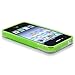 TPU Rubber Skin Case compatible with Apple iPhone 4 / 4S , Clear / Frost Green S Shape