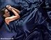 Kitchen & Housewares : NAVY BLUE Satin Double Bed Duvet Cover & Fitted Sheet Set