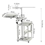 e-Joy Mobile & Compact Computer Cart / Computer Desk PC Laptop Table Workstation Home Office /Student Computer Desk Home Office Wood Laptop Table Study Workstation Dorm/ Computer Desk Cart PC Laptop Table Study Portable Workstation, White