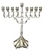 Classic Silverplated Jewish Chanukah Menorah - 8.5 Inches Tall