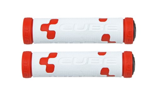 Cube Grip Fahrrad Griffe weiss/rot