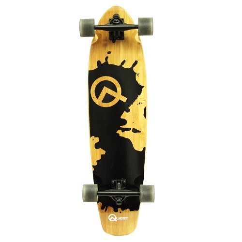 Quest Rorshack Bamboo Longboard Skateboard (34-Inch) by Made In Mars