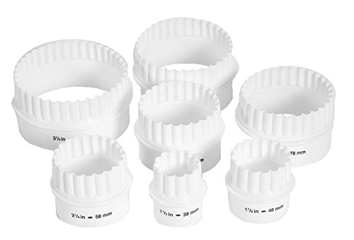 Fox Run Double Sided Crinkled Cookie Cutter Set, 7-Piece