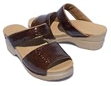 Sanita Original Croco Sandals Cognac