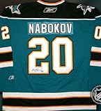 Evgeni Nabokov Signed San Jose Sharks Teal Reebok Premier Jersey