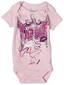 Tapout Juniors Pucker Up Onesie,Baby Pink,6-12M
