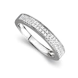 14K White Gold Diamond Band