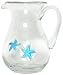 Hand Blown Glass Starfish Pitcher 8"H