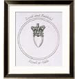 Stereotyped "Heart" Motif with Crown Collections Framed Art Poster Print, 25x29