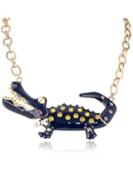Betsey Johnson "Anchor Boost" Moving Alligator Pendant Necklace, 21"