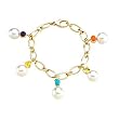 14K Yellow Gold Paspaley South Sea Cultured Pearl and Gemstone Bracelet