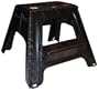 B&R Plastics 105-4BK Black EZ Foldz Two-Step Stool