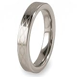 Polished Tungsten Carbide Ring With Laser Design (4.0mm) - Sizes 6 - 1...