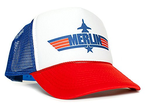MERLIN Top Gun Unisex-Adult Trucker Cap Hat -One-Size Multi