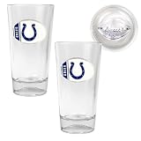 Indianapolis Colts NFL 2pc Pint Ale Glass Set with Football Bottom - Oval Logo