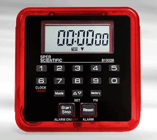 Digital Alarm Timer Count Up & Countdown by Sper Scientific - 810026R
