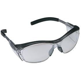 AO Safety 11413 Nuvo Mirror Lens Safety Glasses, Translucent Gray Frame