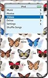 Butterfly Design - Apple iPod video 30GB Hard Case iJacket - Shock Absorbent Hard Protective Faceplate Cover + FREE iPod video Screen Protector Shield