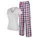Fiori Ladies Pyjama Set Pink/Check 12