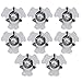 MIYAKO Set of 8 â€“ 3â€ inches Chromed Ball Corners for Cabinets, Case, Box, Amplifiers and Speakers Universal Fit (21-829)