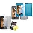 Cbus Wireless Three Hard Cases / Covers / Shells (Clear, Hot Pink, Purple) & LCD Screen Protector for Apple iPod Touch 2nd (2G) & 3rd (3G) Generation
