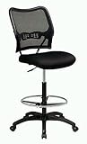 Office Star Air Grid Back & Mesh Seat Drafting Chair with Built-In Lumbar S ....