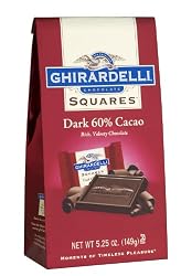 Ghirardelli Chocolate Squares, 60% Cacao Dark Chocolate, 5.25-Ounce Bags (Pack of 6)