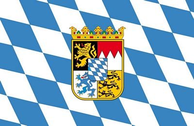 Top Qualität – Flagge BAYERN WAPPEN Bavaria Fahne, 90 x 150 cm, EXTREM REIßFEST, Keine BILLIG-CHINAWARE, Stoffgewicht ca. 100 g/m², sehr robust, extra starke Messing-Ösen – mehrfach umlaufend genäht, ideal als Hissflagge Hissfahne für Innen/Außen, für Haus, Garten zur Deko