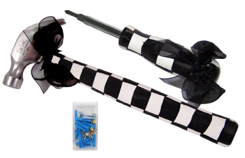 CuteTools! 13331 Home Essential Kit, Includes a Hammer, 4-in-1 Screwdriver and Assorted Fasteners, Check