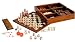 Wooden Combination Game Set - 8 Games in 1, Chess/checkers/backgammon/dominoes/cribbage/jacks/cards/poker Dice