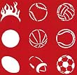 SPORT BALL STENCIL Snazaroo Face Painting Stencil
