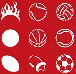 SPORT BALL STENCIL Snazaroo Face Painting Stencil