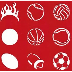 SPORT BALL STENCIL Snazaroo Face Painting Stencil