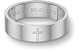 Platinum Song of Solomon Cross Wedding Band