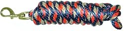 Hamilton 10' x 5/8" Extra Heavy Poly Lead with Bolt Snap, Multicolor Red