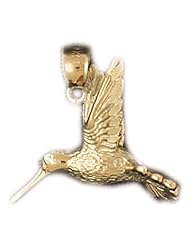 Dazzlers Solid 14k Gold Hummingbird Charm Pendant Available in three colors from jewelsberry (weights: 3.6 grams only)