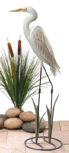 Standing Egret Garden Statue